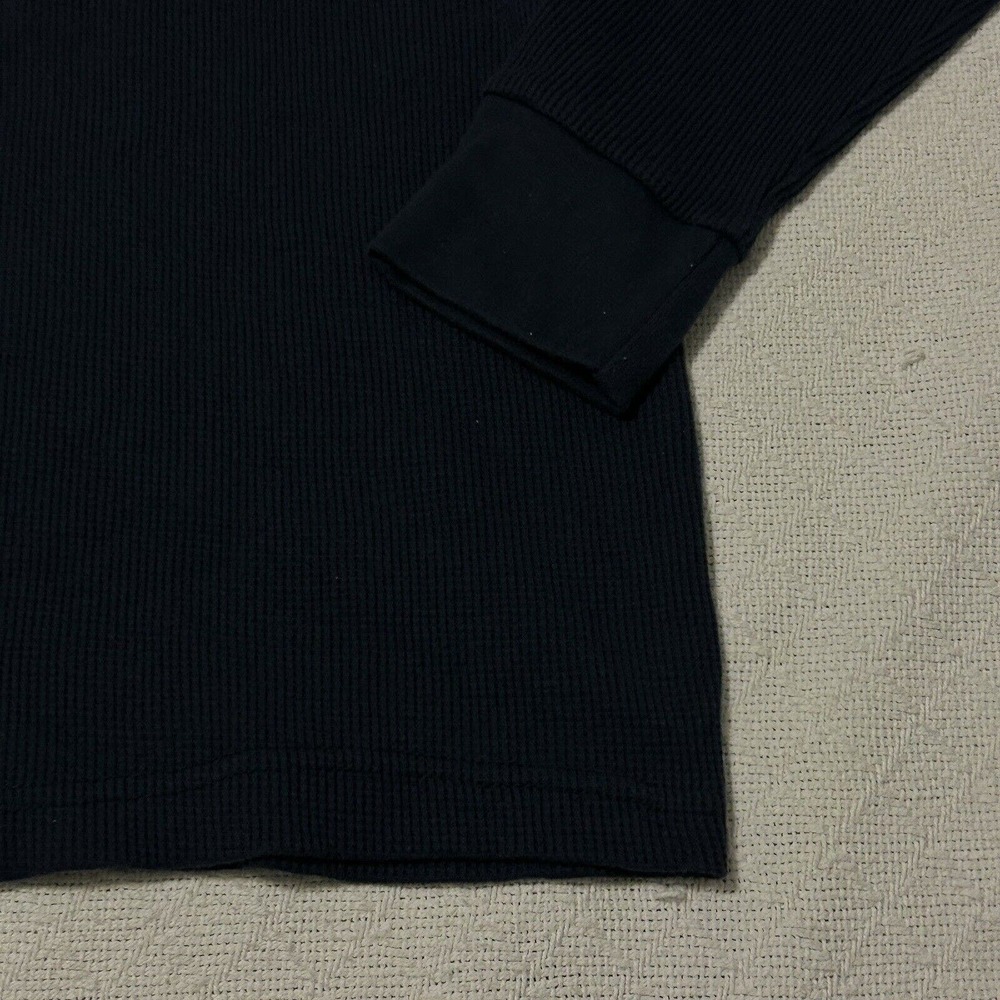 JMR USA Thermal Shirt Mens Medium Navy Blue Waffle Long Sleeve Pullover - Picture 7 of 15